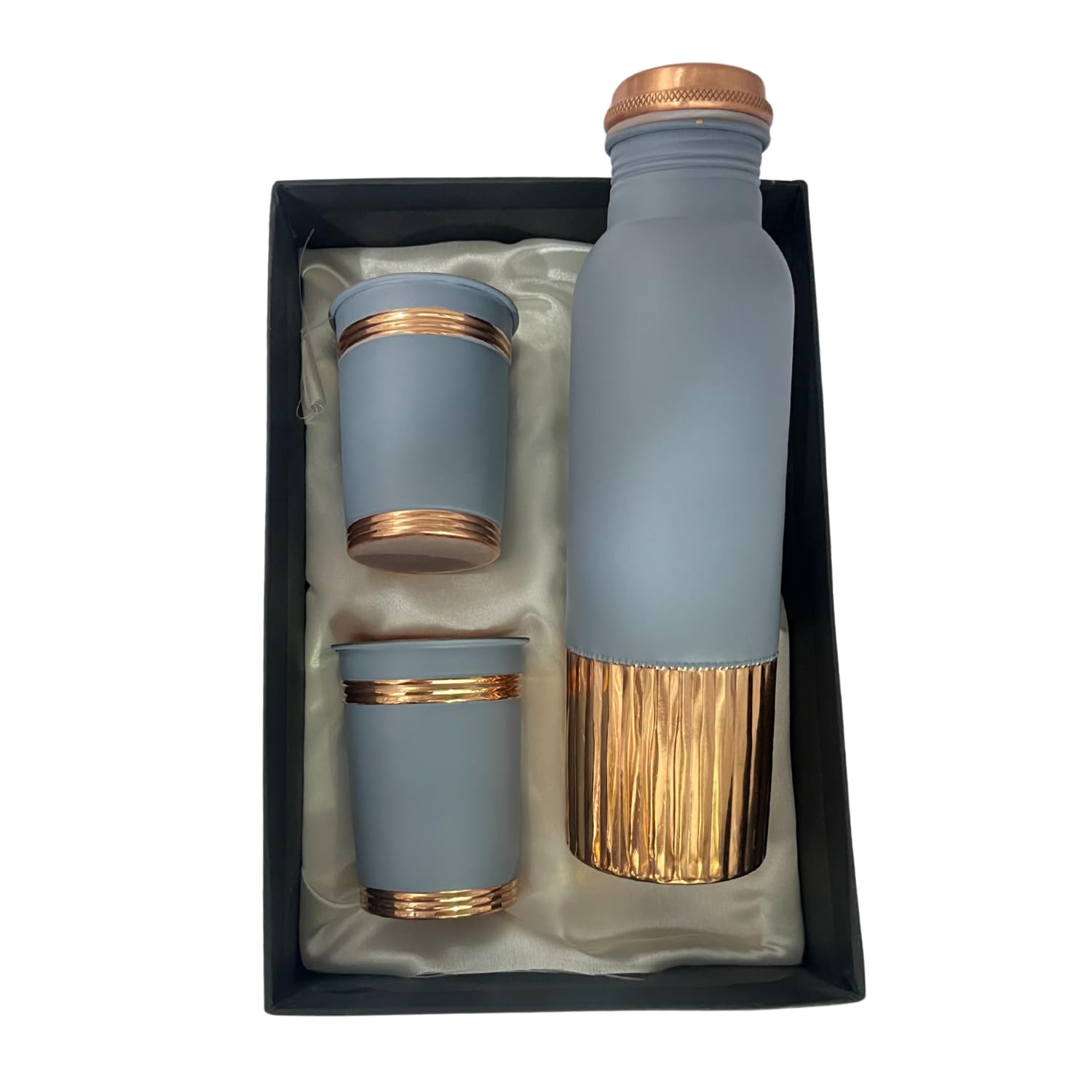 Anand Crafts Copper Water Bottle with Glass Set