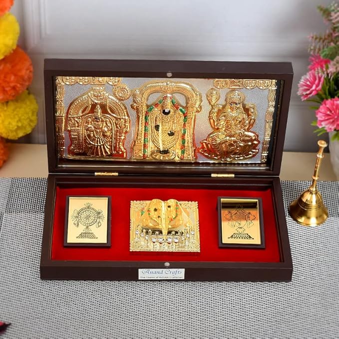 Anand Crafts Tirupati Balaji Idol with Charan Paduka